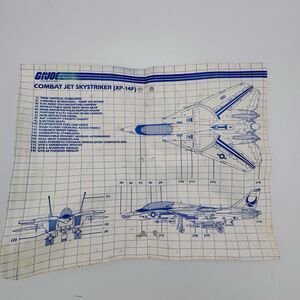 GI Joe 1983 Skystriker XP-14F Blueprints Instructions Vintage Hasbro